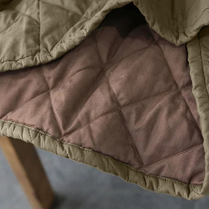 Spódnica damska Buddha Stones z bawełny, ocieplana, o długości 7-8, z kieszeniami - image 8