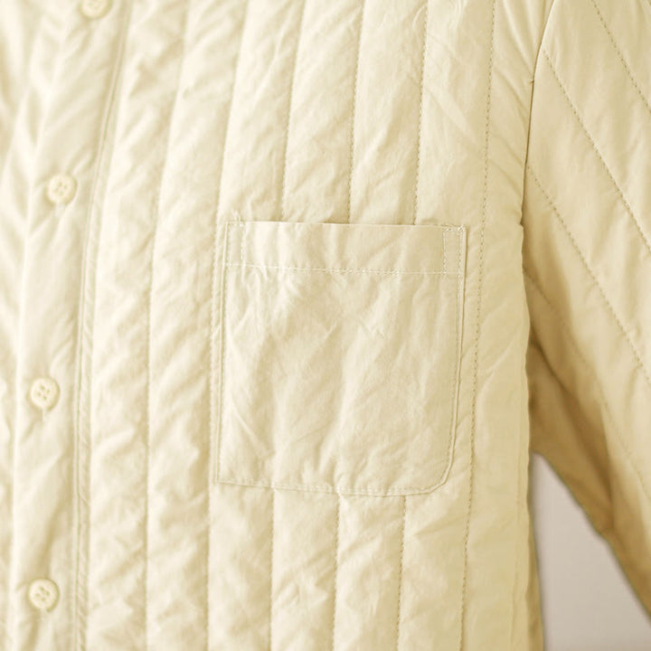 Damska kurtka termiczna z długim rękawem i kieszenią, z kołnierzem typu stójka i prostym wzorem "Buddha Stones" - image 12