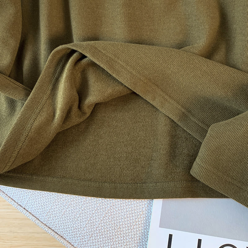 Koszula damska z długim rękawem z bawełny Buddha Stones Spring w jednolitym kolorze ze stójką i guzikami w kształcie żaby - image 22