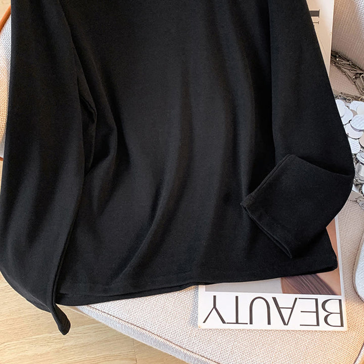 Koszula damska z długim rękawem z bawełny Buddha Stones Spring w jednolitym kolorze ze stójką i guzikami w kształcie żaby - image 32