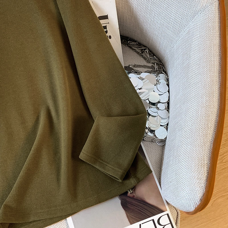 Koszula damska z długim rękawem z bawełny Buddha Stones Spring w jednolitym kolorze ze stójką i guzikami w kształcie żaby - image 21