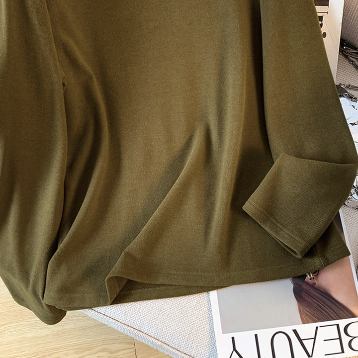 Koszula damska z długim rękawem z bawełny Buddha Stones Spring w jednolitym kolorze ze stójką i guzikami w kształcie żaby - image 20