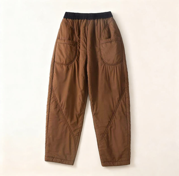 Damskie zimowe spodnie haremowe z kolekcji "Buddha Stones" z elastyczną talią i kieszeniami - Peru - US8-10，UK/AU12-14，EU40-42 (2XL) - image 0