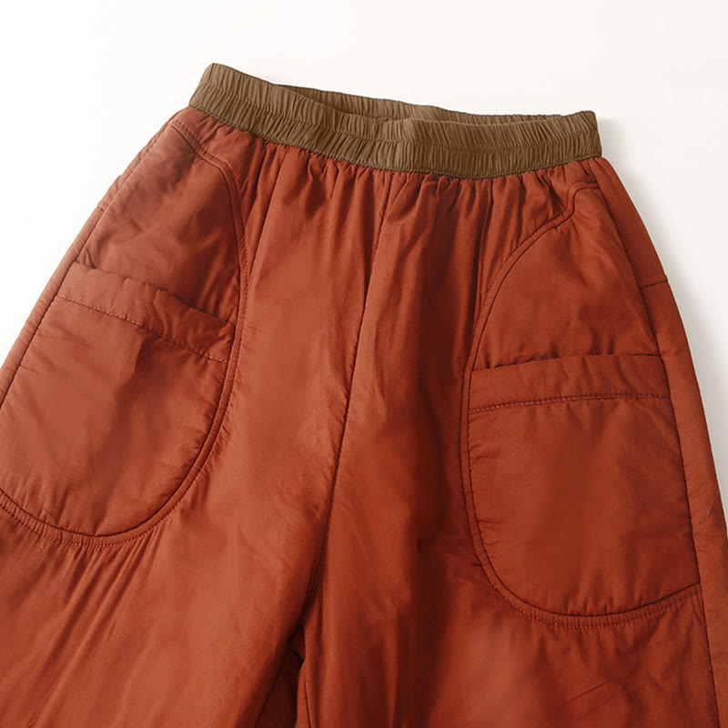 Damskie zimowe spodnie haremowe z kolekcji "Buddha Stones" z elastyczną talią i kieszeniami - image 7