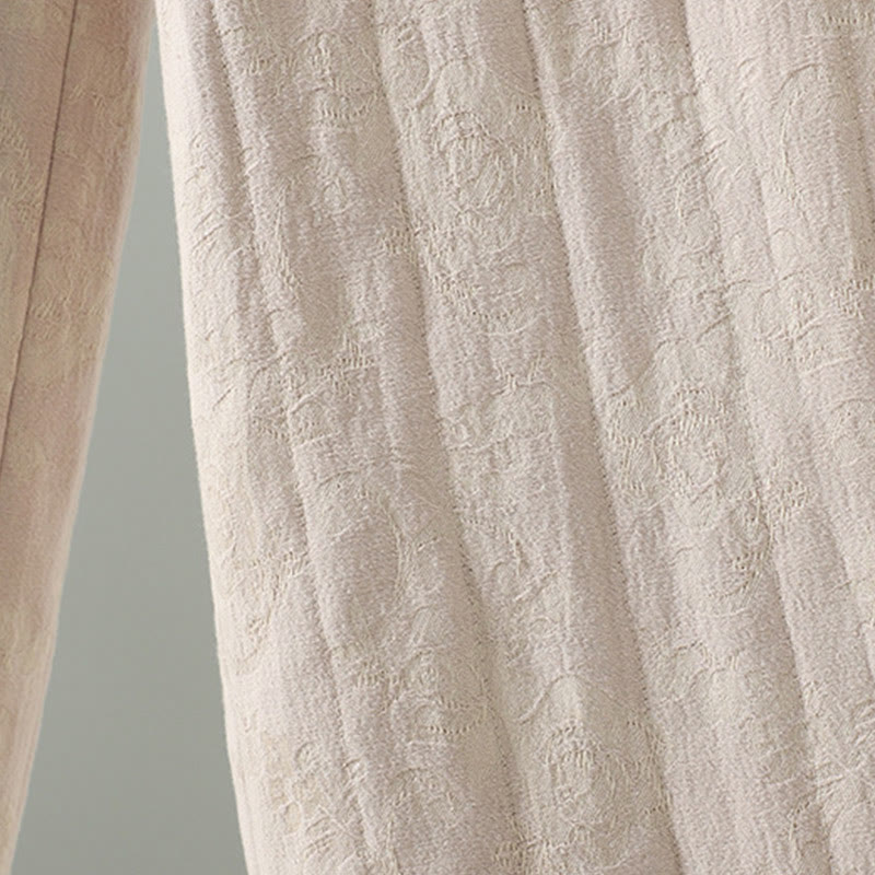 Damskie spodnie termiczne z szerokimi nogawkami do kostek z żakardową bawełną i kieszeniami Buddha Stones - image 17