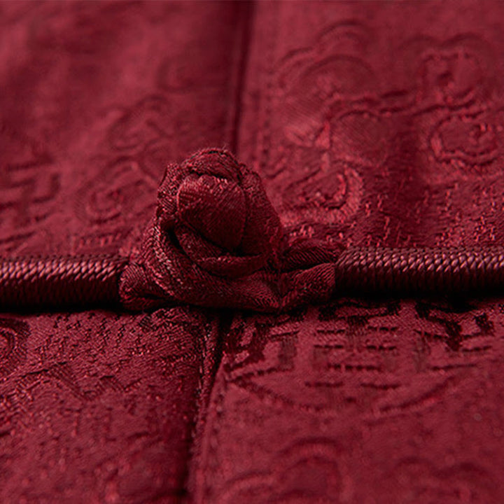 Męska kurtka typu Tang z długim rękawem i kieszeniami, haftowanymi Buddha Stones , kołnierzem stojącym - image 5