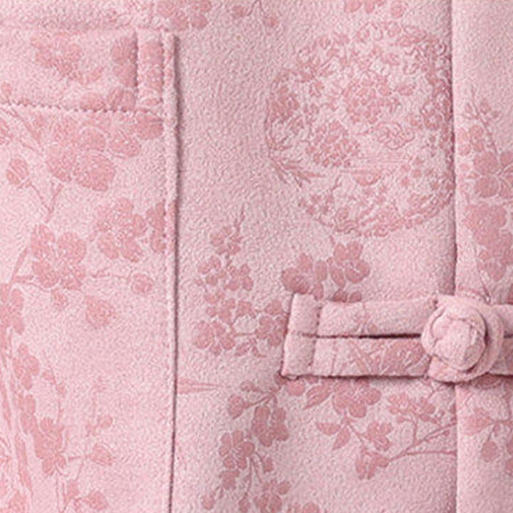 Kurtka męska z długim rękawem z bawełny Buddha Stones Fall Jacquard Bamboo Frog-guziki i kieszeniami - image 16