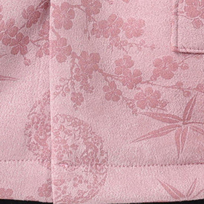 Kurtka męska z długim rękawem z bawełny Buddha Stones Fall Jacquard Bamboo Frog-guziki i kieszeniami - image 17