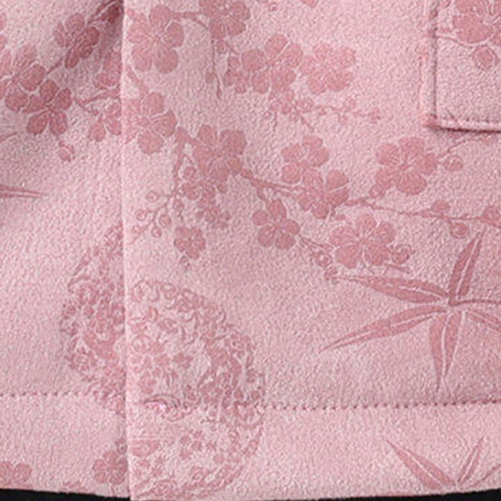 Kurtka męska z długim rękawem z bawełny Buddha Stones Fall Jacquard Bamboo Frog-guziki i kieszeniami - image 17