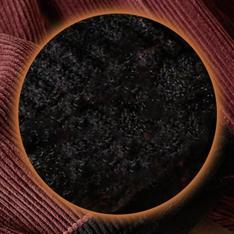 Damskie spodnie haremowe z kontrastowym kolorem i bawełną sztruksową z podszewką z polaru i kieszeniami , z Buddha Stones - image 13