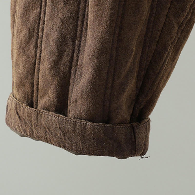 Damskie spodnie haremowe z bawełny z elastyczną talią i kieszeniami, z motywem Buddha Stones, w prostym, prostym fasonie ze ściągaczem - image 4