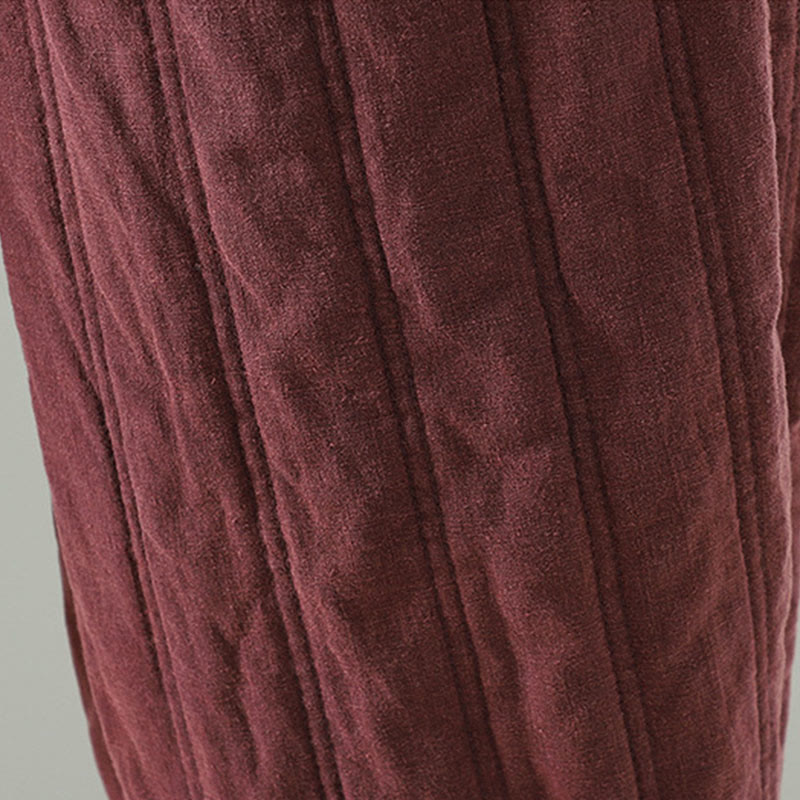 Damskie spodnie haremowe z bawełny z elastyczną talią i kieszeniami, z motywem Buddha Stones, w prostym, prostym fasonie ze ściągaczem - image 13