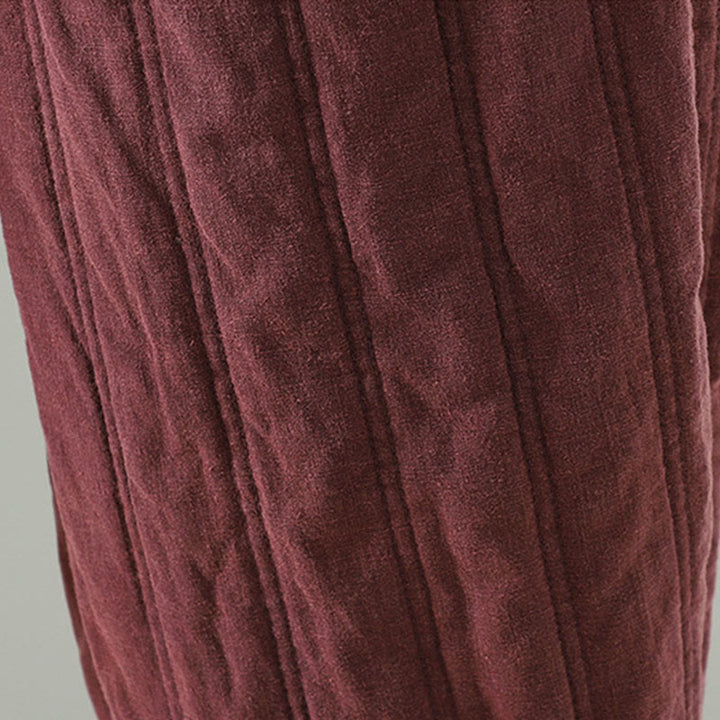 Damskie spodnie haremowe z bawełny z elastyczną talią i kieszeniami, z motywem Buddha Stones, w prostym, prostym fasonie ze ściągaczem - image 13