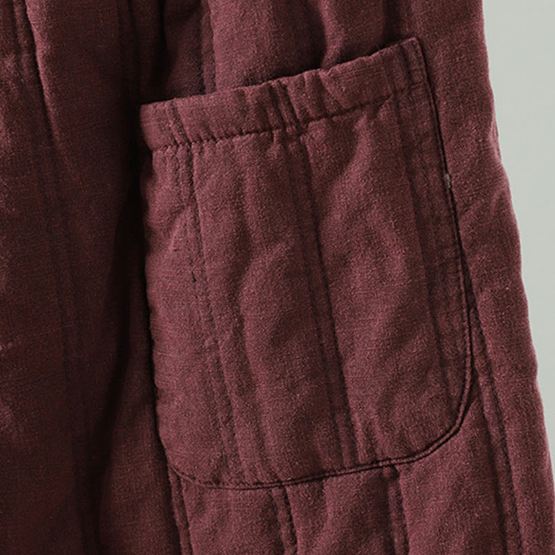 Damskie spodnie haremowe z bawełny z elastyczną talią i kieszeniami, z motywem Buddha Stones, w prostym, prostym fasonie ze ściągaczem - image 12