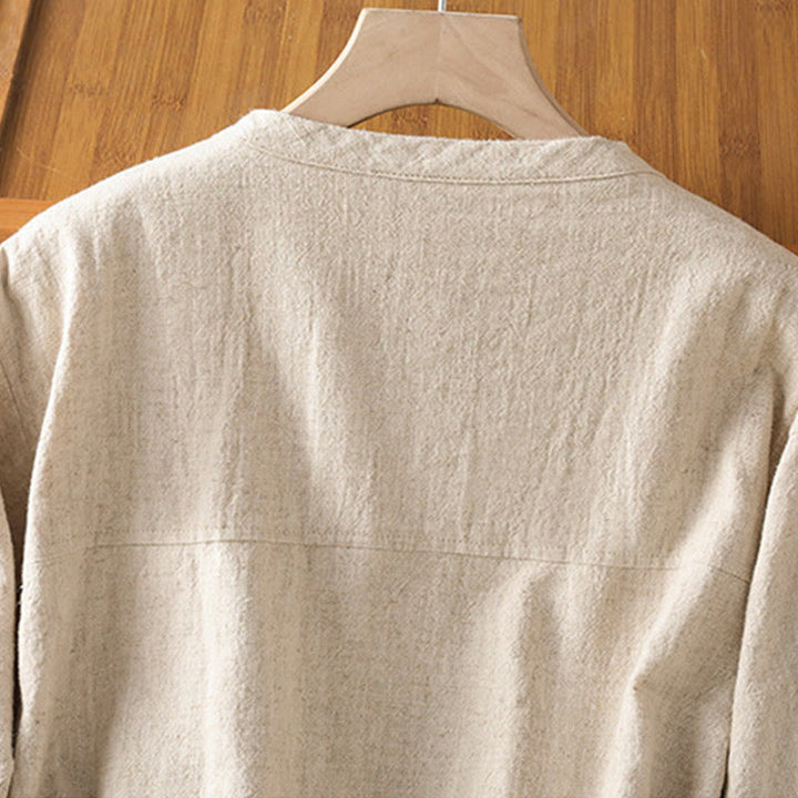 Kurtka damska z długim rękawem i kieszeniami, bawełniana, zapinana na zamek błyskawiczny, z podwójną warstwą materiału Buddha Stones - image 12