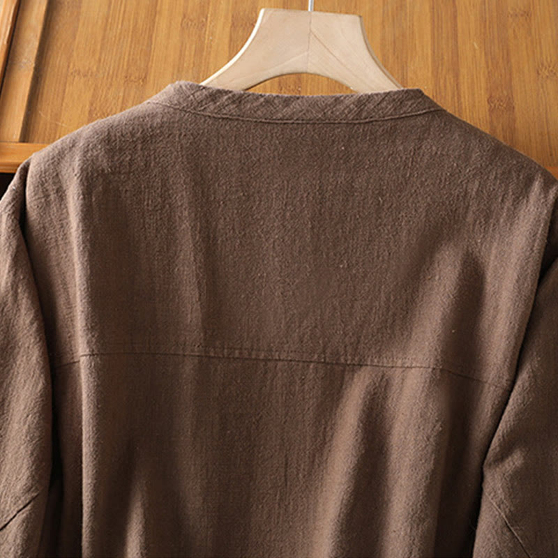 Kurtka damska z długim rękawem i kieszeniami, bawełniana, zapinana na zamek błyskawiczny, z podwójną warstwą materiału Buddha Stones - image 25