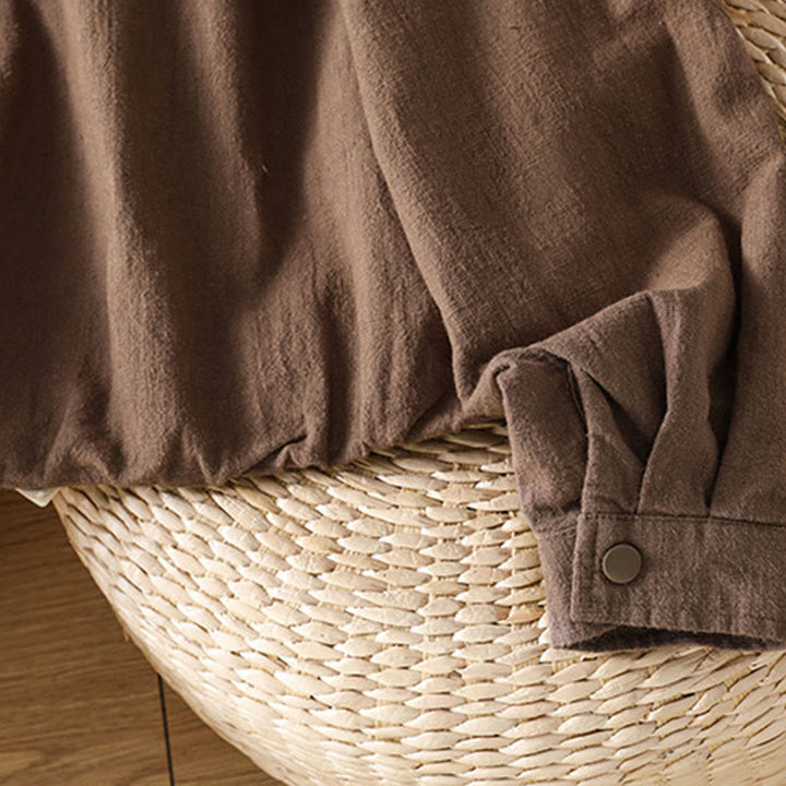 Kurtka damska z długim rękawem i kieszeniami, bawełniana, zapinana na zamek błyskawiczny, z podwójną warstwą materiału Buddha Stones - image 27