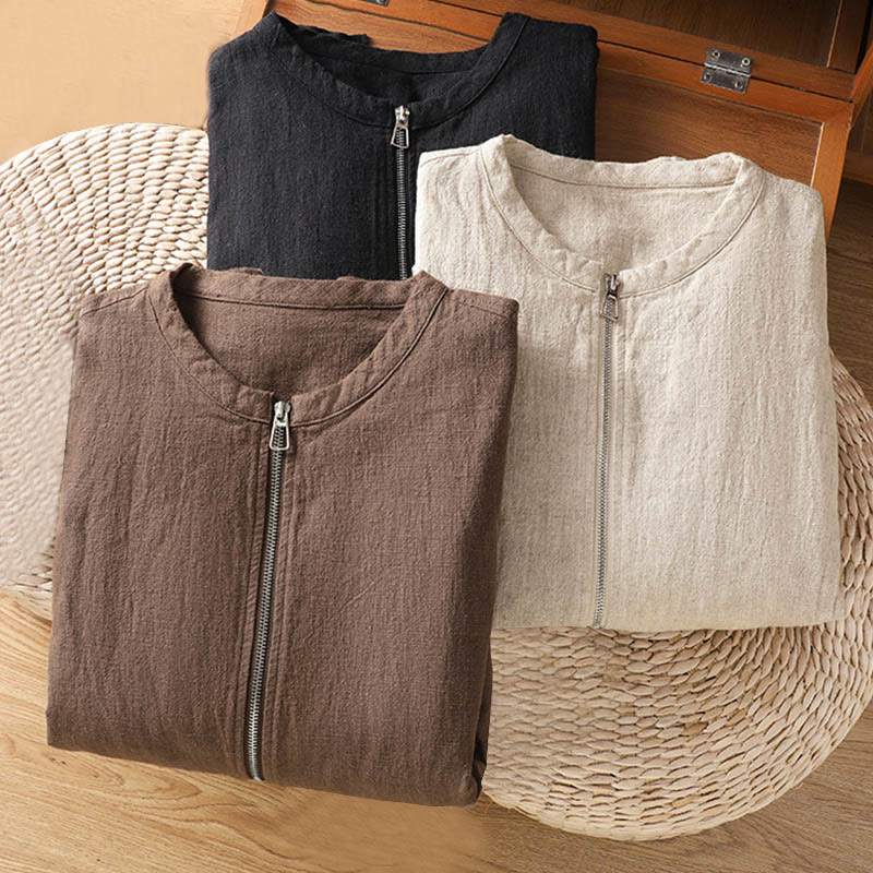 Kurtka damska z długim rękawem i kieszeniami, bawełniana, zapinana na zamek błyskawiczny, z podwójną warstwą materiału Buddha Stones - image 29