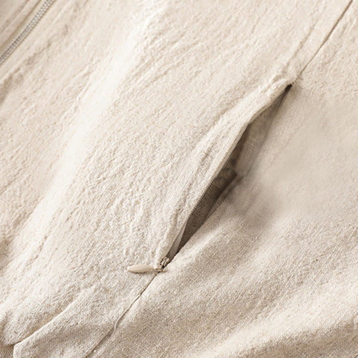 Kurtka damska z długim rękawem i kieszeniami, bawełniana, zapinana na zamek błyskawiczny, z podwójną warstwą materiału Buddha Stones - image 14