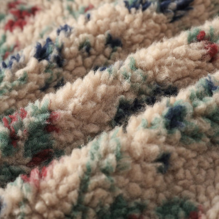 Damska kurtka termiczna z długim rękawem i kieszeniami, z bawełny z motywem kwiatowym "Buddha Stones" , zapinana na guziki - image 11