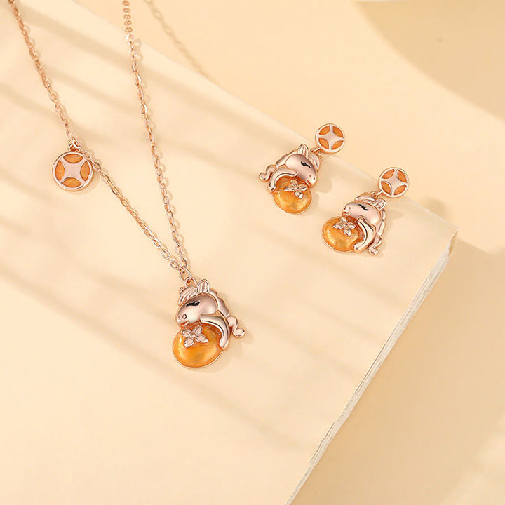 Naszyjnik z Buddha Stones ze srebra próby 925, Rok Konia, projekt monety, błogosławieństwo - image 9