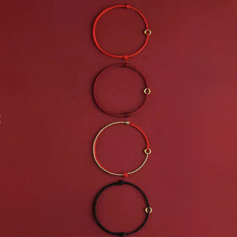 Bransoletka na kostkę z Buddha Stones, mała klamra pokoju, pleciony sznurek, regulowana - image 14