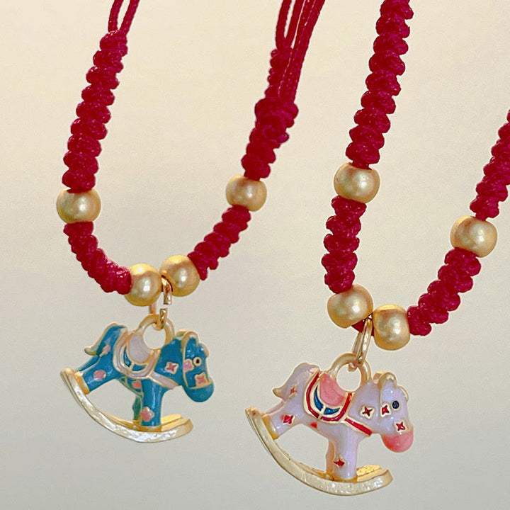 Bransoletka z czerwonego sznurka miedzianego z Buddha Stones, chińskim zodiakiem, rokiem konia - image 7