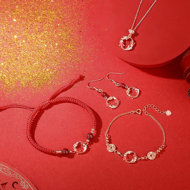 Naszyjnik z podwójnym wisiorkiem z motywem błogosławieństwa ryby Koi , Buddha Stones, 925 srebro próby 925, złoto 18k - image 19