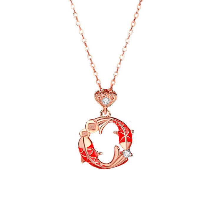 Bransoletka z Buddha Stones ze srebra próby 925, pozłacana 18-karatowym złotem, z motywem ryby Koi i czerwonego cynobrowego sznurka - image 11