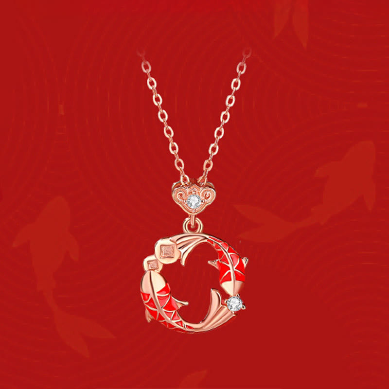 Kolczyki ochronne z Buddha Stones, 925 srebro próby 925, złoto 18k, symbol ryby Koi - image 14