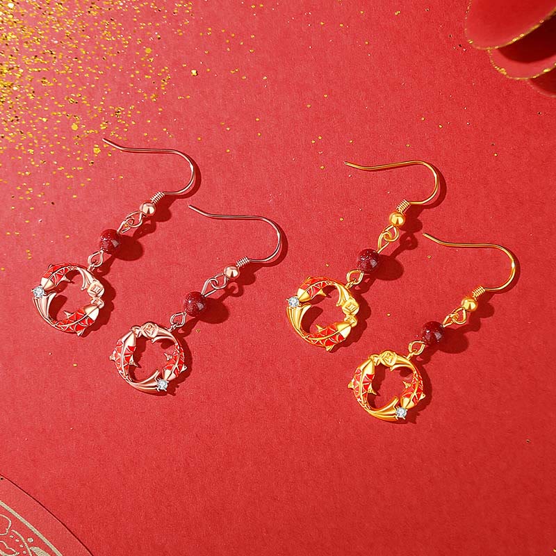 Naszyjnik z podwójnym wisiorkiem z motywem błogosławieństwa ryby Koi , Buddha Stones, 925 srebro próby 925, złoto 18k - image 17