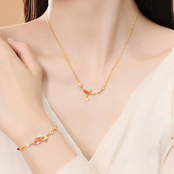 Bransoletka z czerwonego sznurka z motywem ryby Koi, wykonana ze srebra próby 925 z Buddha Stones i błogosławieństwem - image 11