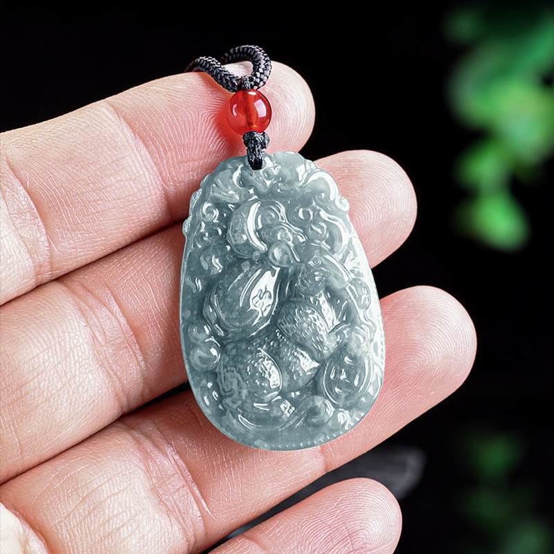 Naszyjnik z jadeitu z Buddha Stones, chiński znak zodiaku, rok konia, lina szczęścia - image 9