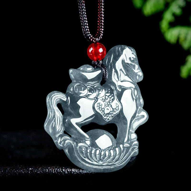 Naszyjnik z Buddha Stones, rok konia, lina szczęścia i dobrobytu - image 1