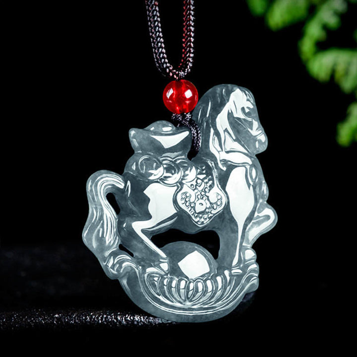 Naszyjnik z Buddha Stones, rok konia, lina szczęścia i dobrobytu - image 1