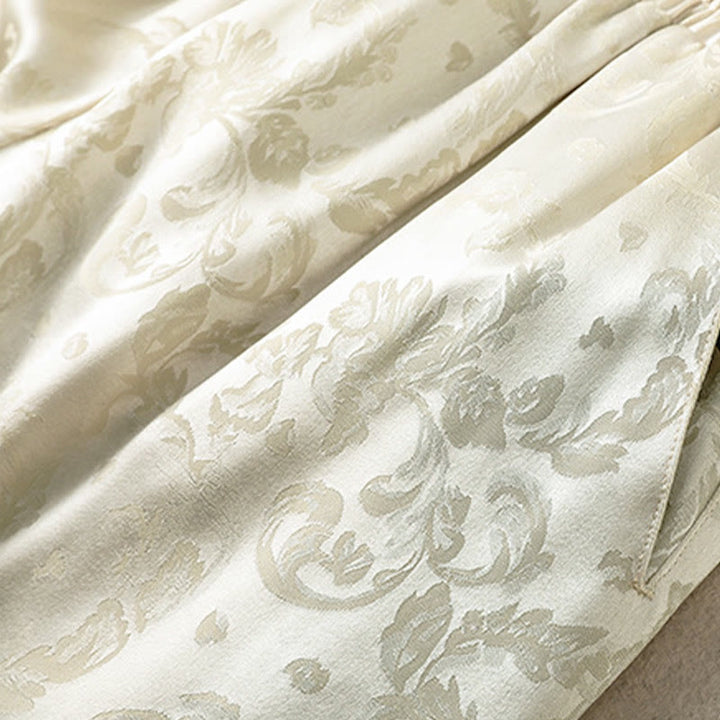 Damskie spodnie termiczne z szerokimi nogawkami i kieszeniami, z szerokimi nogawkami i żakardowym wzorem "Buddha Stones" z wysokim stanem i kieszeniami - image 6