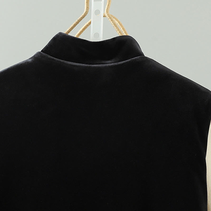 Kamizelka damska bez rękawów z haftem "Buddha Stones" w kolorze białym - image 4