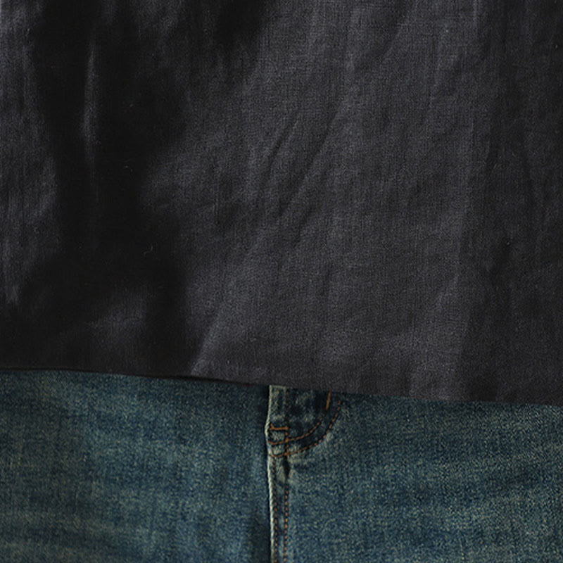 Kamizelka damska bez rękawów z kwiatowym wzorem w kształcie Buddha Stones , dekoltem w serek i guzikami żaby - image 18