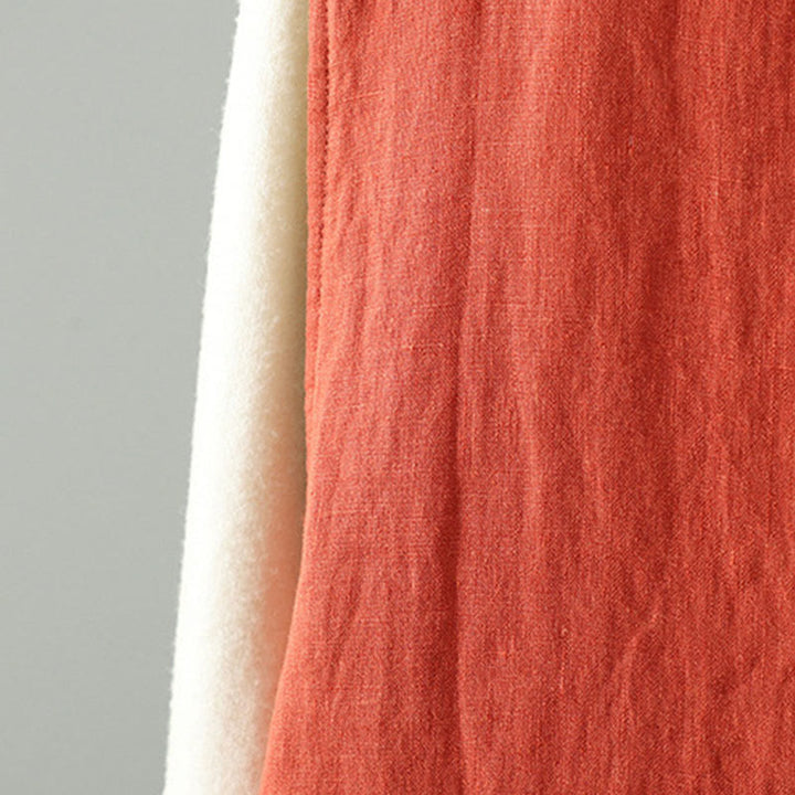 Kamizelka damska bez rękawów z kwiatowym wzorem w kształcie Buddha Stones , dekoltem w serek i guzikami żaby - image 10