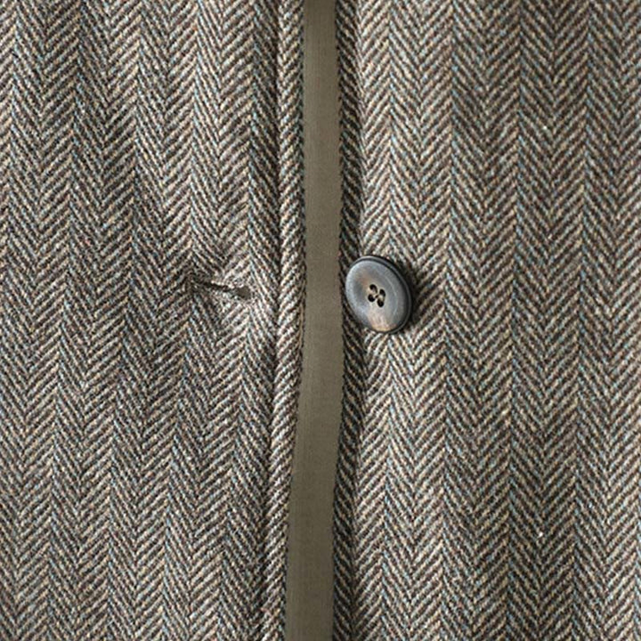 Kurtka termiczna damska Buddha Stones z długimi rękawami i brązowymi guzikami, z kieszeniami - image 7