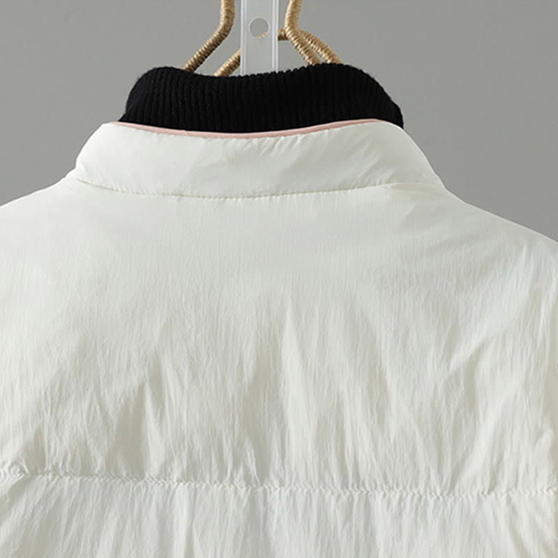 Kurtka termiczna damska z długim rękawem i kieszeniami, haftowana żaba z motywem kwiatów brzoskwini z motywem Buddha Stones - image 18