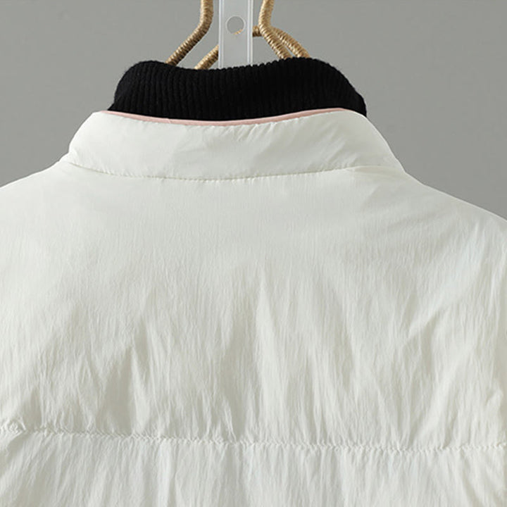 Kurtka termiczna damska z długim rękawem i kieszeniami, haftowana żaba z motywem kwiatów brzoskwini z motywem Buddha Stones - image 18