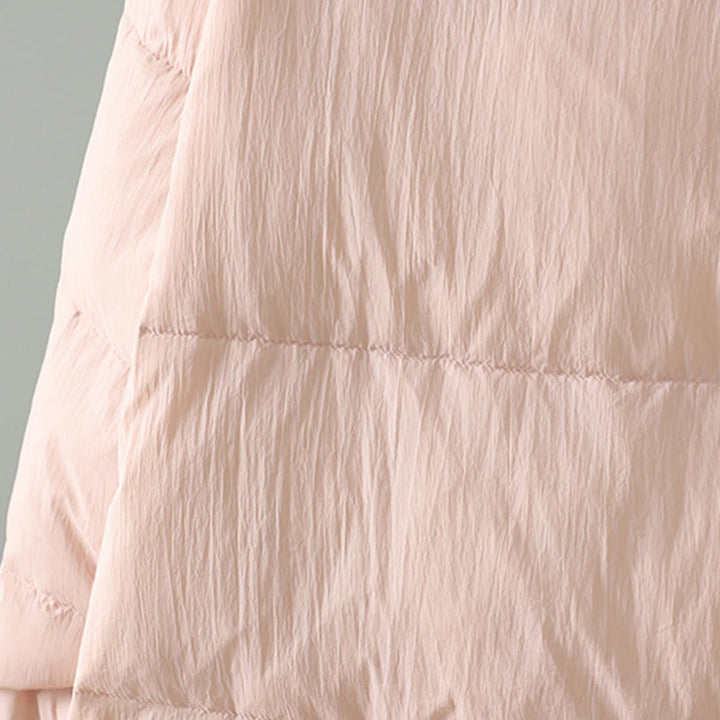 Kurtka termiczna damska z długim rękawem i kieszeniami, haftowana żaba z motywem kwiatów brzoskwini z motywem Buddha Stones - image 12