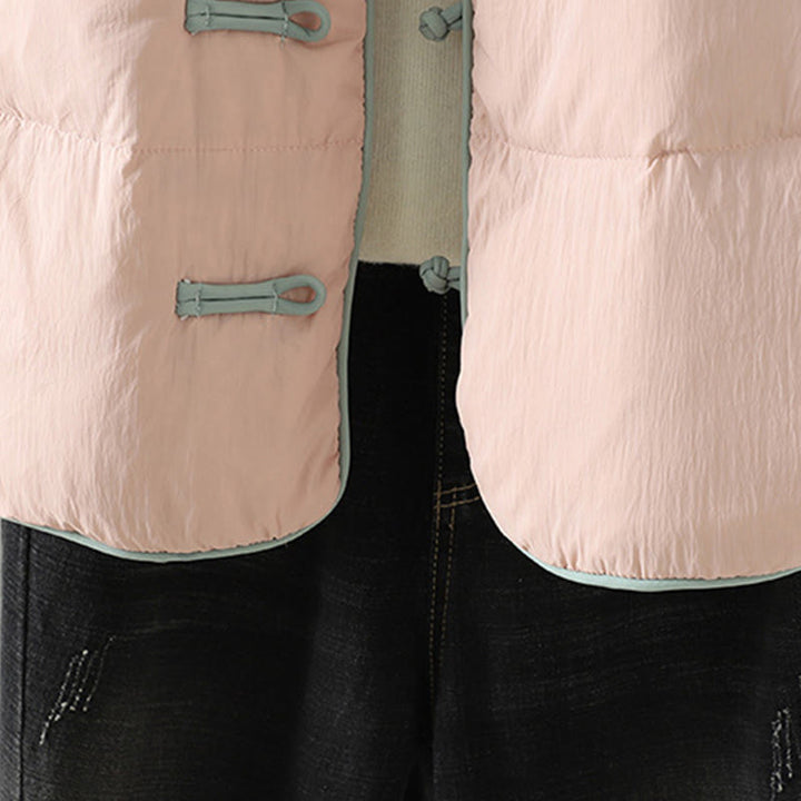 Kurtka termiczna damska z długim rękawem i kieszeniami, haftowana żaba z motywem kwiatów brzoskwini z motywem Buddha Stones - image 11