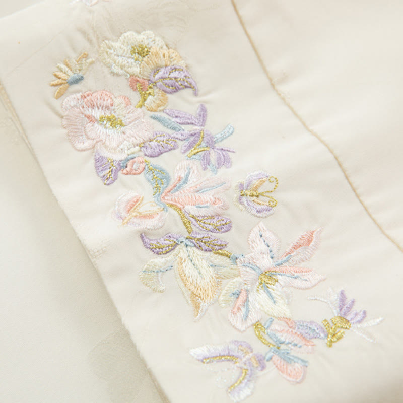 Kurtka Buddha Stones z długim rękawem i haftem jesiennych kwiatów z motywem żaby i guzików - image 11