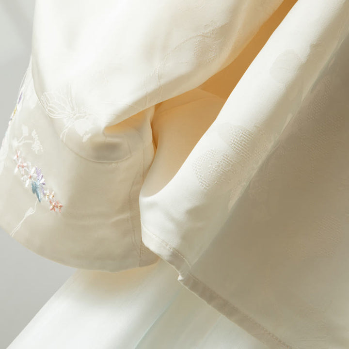 Kurtka Buddha Stones z długim rękawem i haftem jesiennych kwiatów z motywem żaby i guzików - image 10