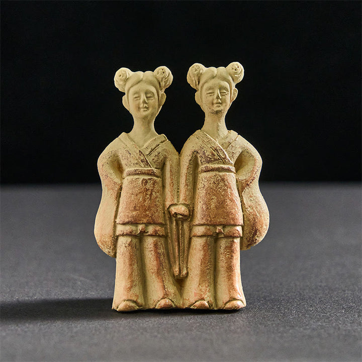 Buddha Stones FU Psy Bliźniaki Budda Kwadratowy Ding Design Magnes na Lodówkę Dekoracja Domu - Bliźniaki 5,5*8*2 cm (z magnetycznym tyłem) - image 6