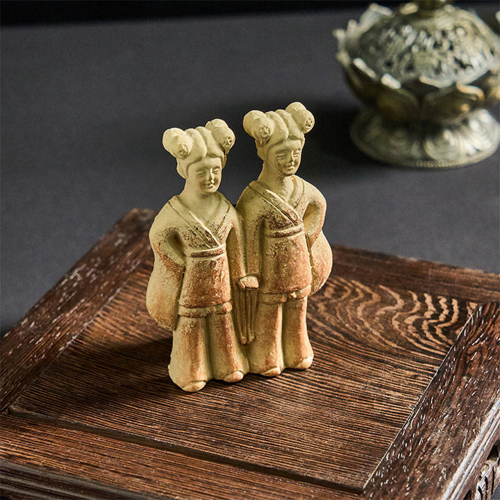 Buddha Stones FU Psy Bliźniaki Budda Kwadratowy Ding Design Magnes na Lodówkę Dekoracja Domu - image 10