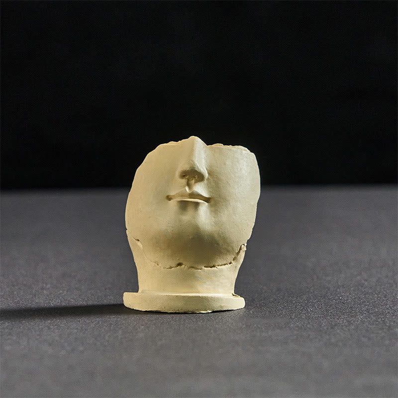 Buddha Stones FU Psy Bliźniaki Budda Kwadratowy Ding Design Magnes na Lodówkę Dekoracja Domu - Budda w kształcie połowy twarzy 5*4*2 cm (z magnetycznym tyłem) - image 11