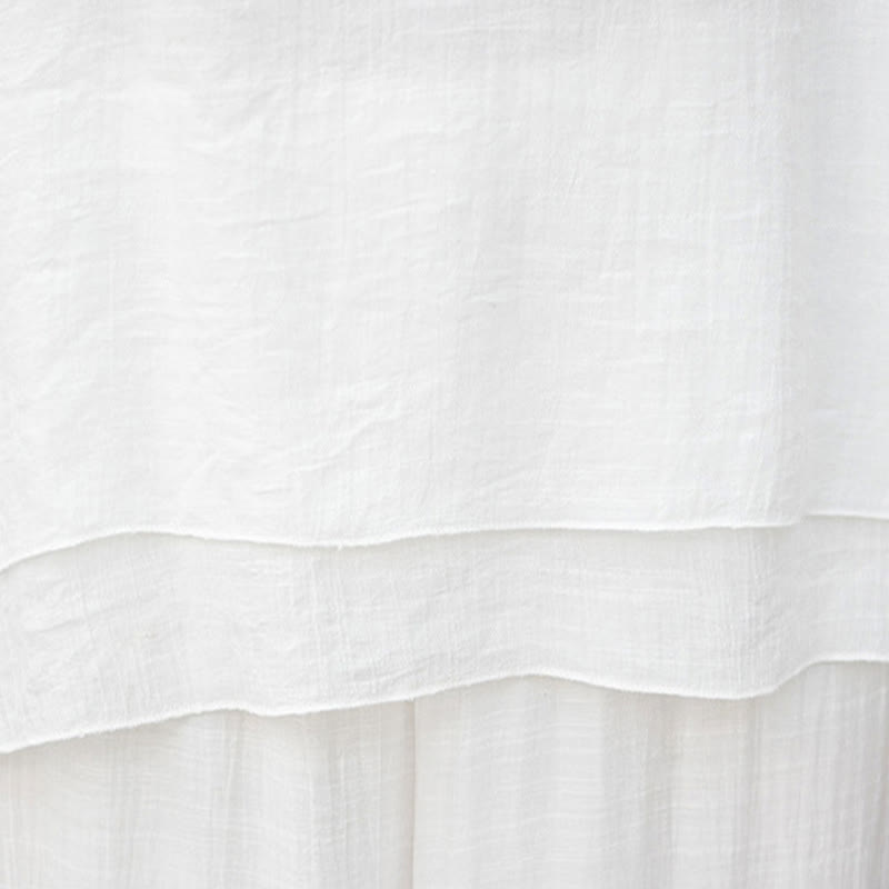 Buddha Stones, 2 sztuki, biała koszula z długim rękawem i dekoltem w serek, szerokie spodnie do medytacji dla kobiet - image 12